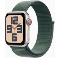 APPLE Watch SE OLED 44 mm Lumière stellaire/Vert MXGV3QF/A