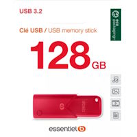 ESSENTIEL B USB 3.2 Memory Stick 128 Go Rouge