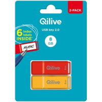 QILIVE 8Go x2 Bundle Rouge/Orange