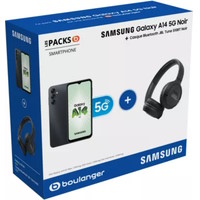 SAMSUNG Galaxy A14 5G 64 Go Noir Pack JBL Tune 510r
