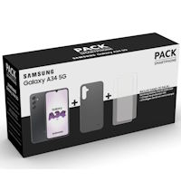 SAMSUNG Galaxy A34 128 Go 5G Noir Pack Coque