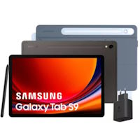 SAMSUNG Galaxy Tab S9 128 Go Gris Pack Cover/Chargeur