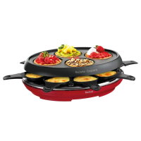 Raclette/pierre/gril/crêpe AYA RAC 3EN1 Rouge - Appareil à raclette BUT