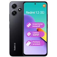 XIAOMI Redmi 12 5G 128 Go Noir Pack Buds4 Lite Coque Verre