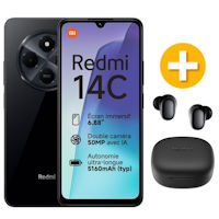 XIAOMI Redmi 14C 128 Go Noir Pack Buds6